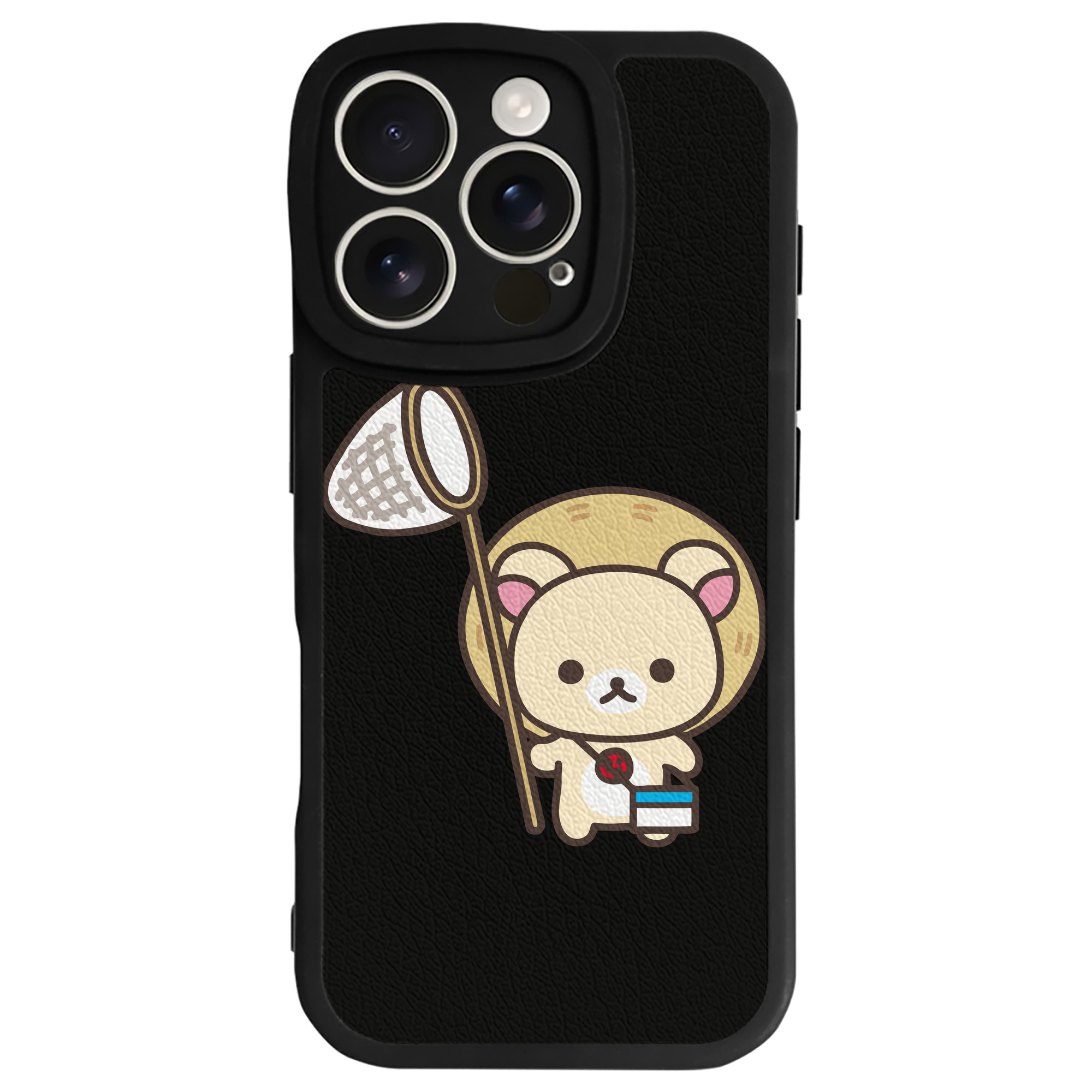 （画像用） リラックマ リラックマ キイロイトリ Rilakkuma Korilakkuma Kiiroitori 【iPhone 16シリーズ対応】シリコンスマホケース（レザー調） 材質：シリコン